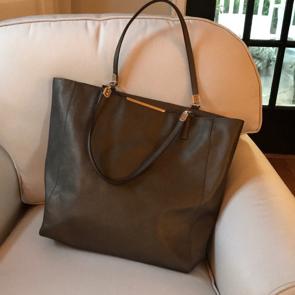 Coach Saffiano Leather Medium City Tote, Authentic